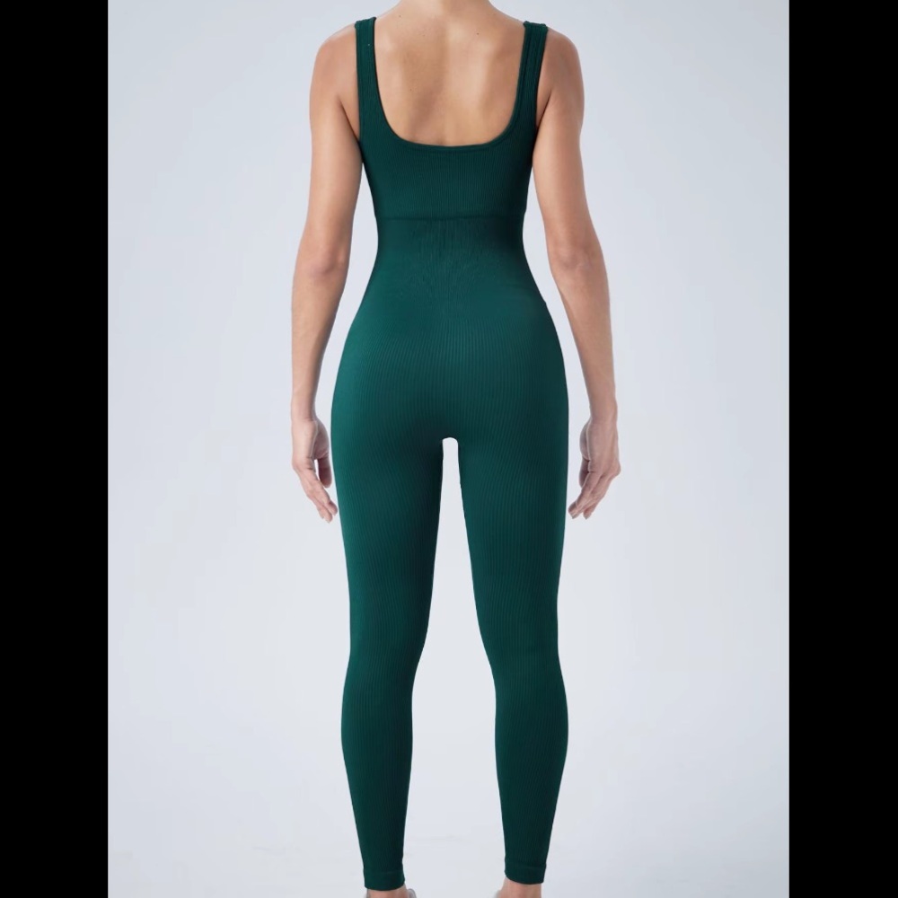 Seamless Tummy Control Ribbed One-Piece Jumpsuit - Picture 3 of 13